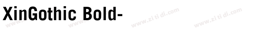 XinGothic Bold字体转换